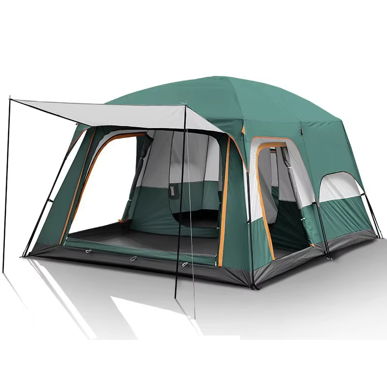 Large Outdoor Camping Tent Canopy with Mosquito Net - 4-6 Person Sun Protection Mesh Awning Gazebo for Summer Garden & Camping