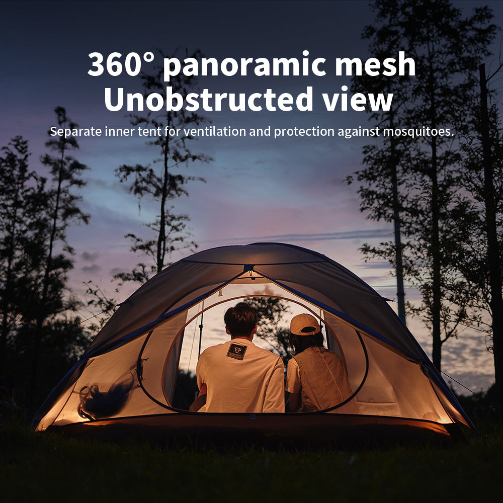 Naturehike 2-3 Person Waterproof Camping Tent - UPF50+ Ultralight Portable Sun Shelter for Hiking & Trekking