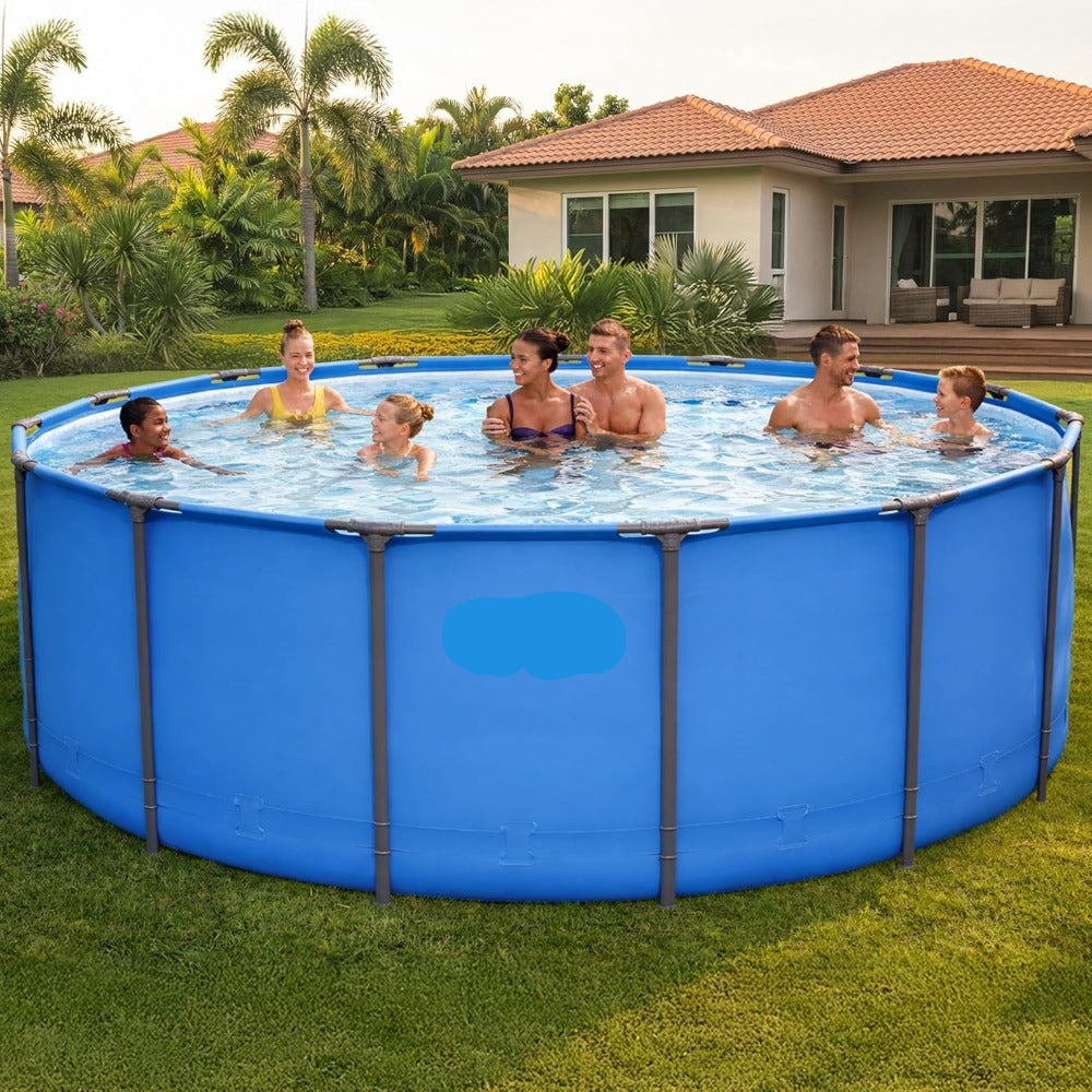 Steel Pro MAX 15ft x 48in Above Ground Pool - Round Metal Frame Outdoor Swimming Pool for Backyard Family Fun