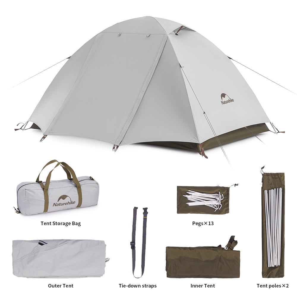 Naturehike 2-3 Person Waterproof Camping Tent - UPF50+ Ultralight Portable Sun Shelter for Hiking & Trekking