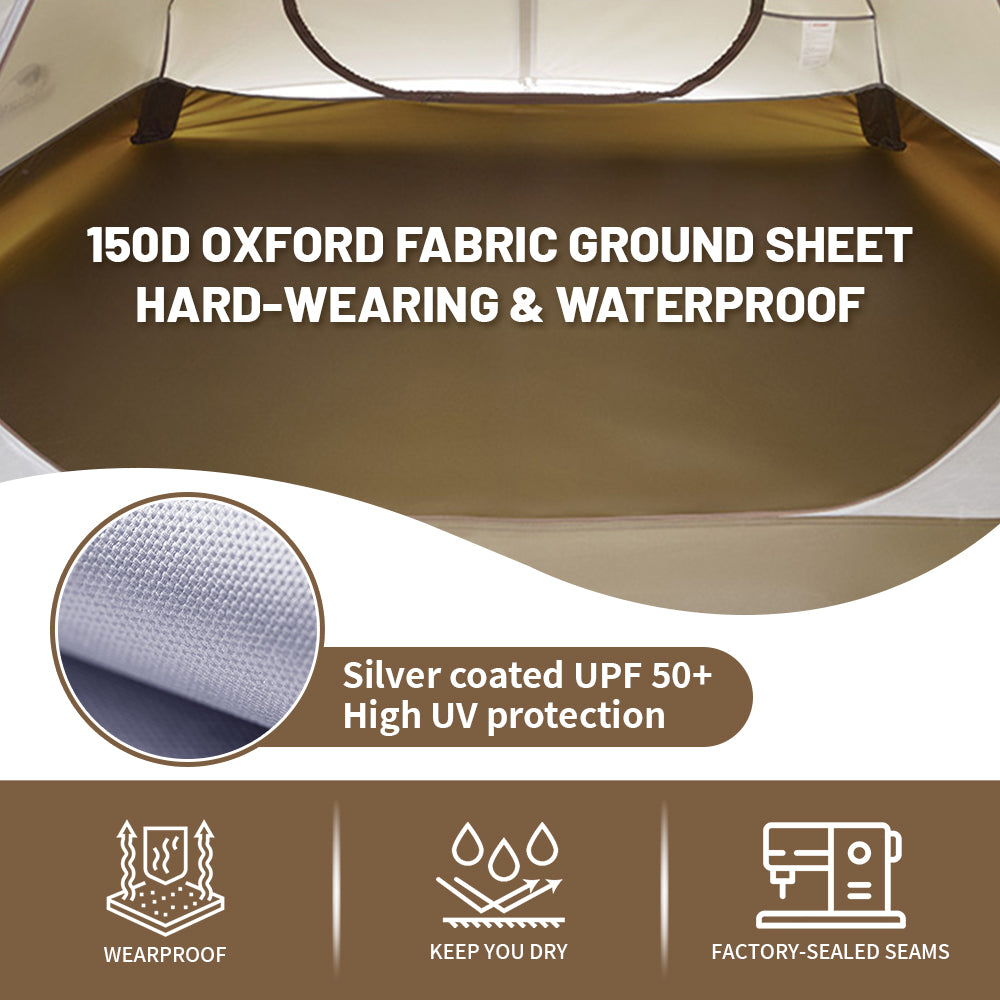 Naturehike 2-3 Person Waterproof Camping Tent - UPF50+ Ultralight Portable Sun Shelter for Hiking & Trekking