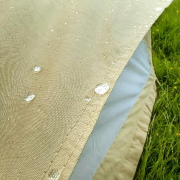 Emperor Heavy Canvas Glamping Bell Tent - 6x4m Twin Poles Luxury Mongolian Yurt Tent for Outdoor Events & Family Camping